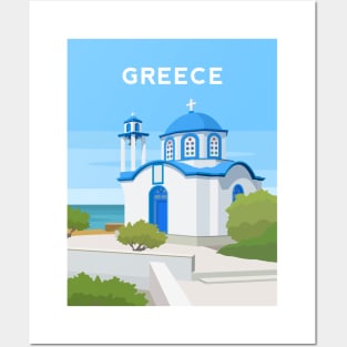 Greece, Greek Island Church Posters and Art